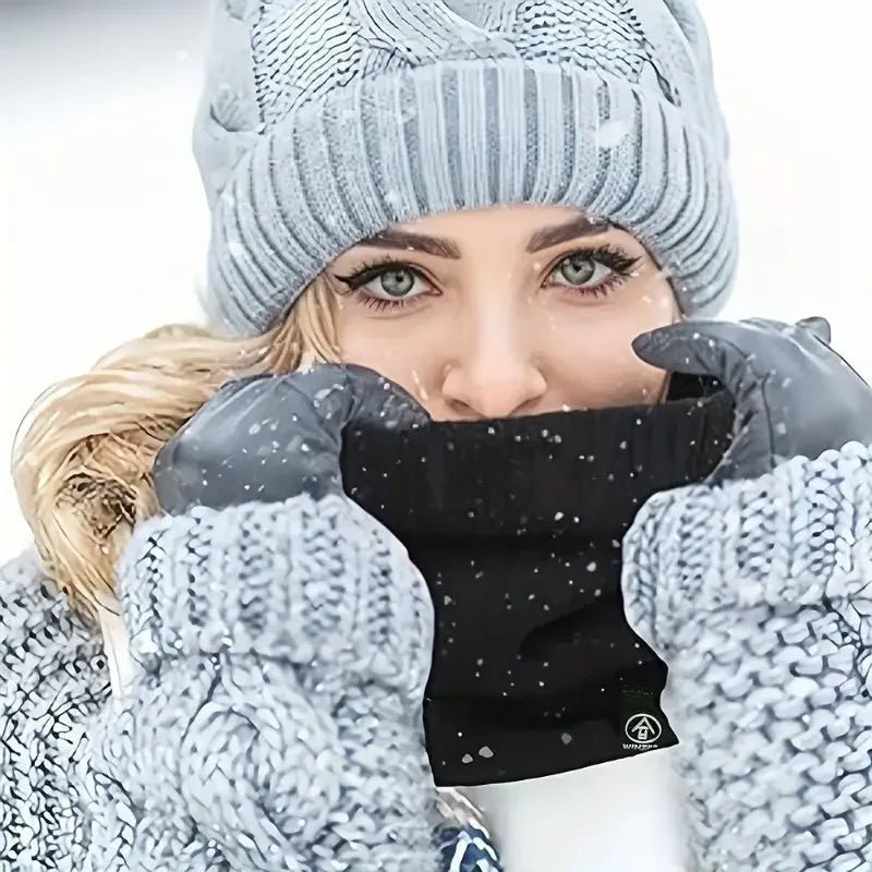 Warm Knitted Scarf Thickened Plush Windproof Winter Neck Gaiter Cold Weather Outdoor Sport Ski Running TINMICO - TINMICO