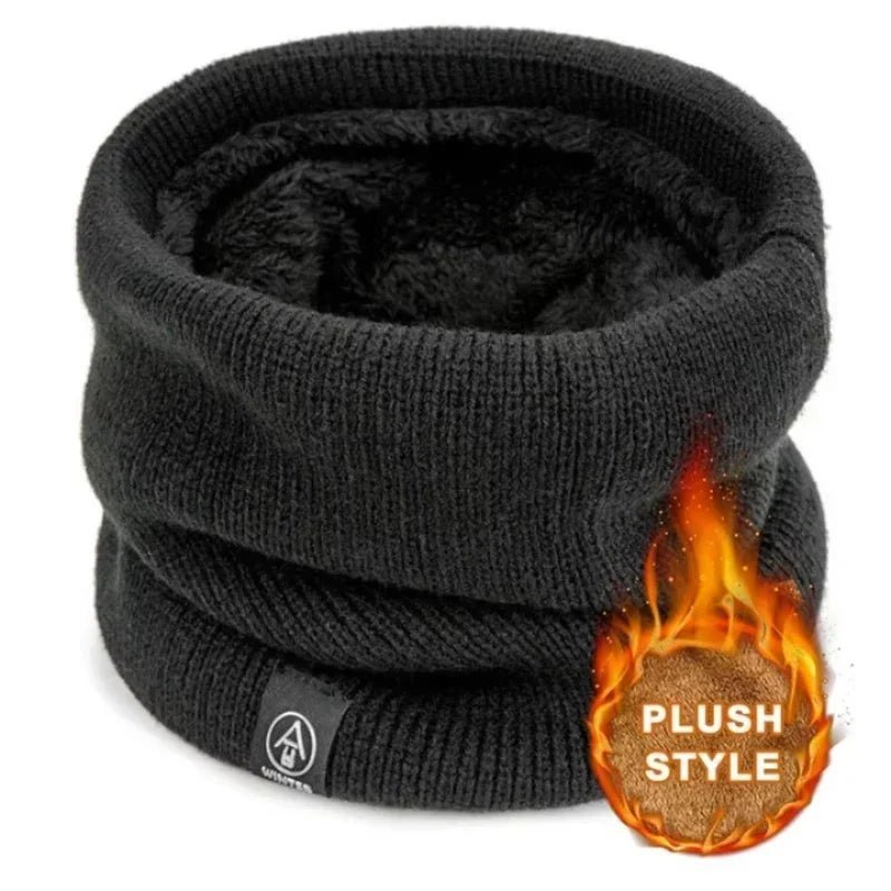 Warm Knitted Scarf Thickened Plush Windproof Winter Neck Gaiter Cold Weather Outdoor Sport Ski Running TINMICO - TINMICO