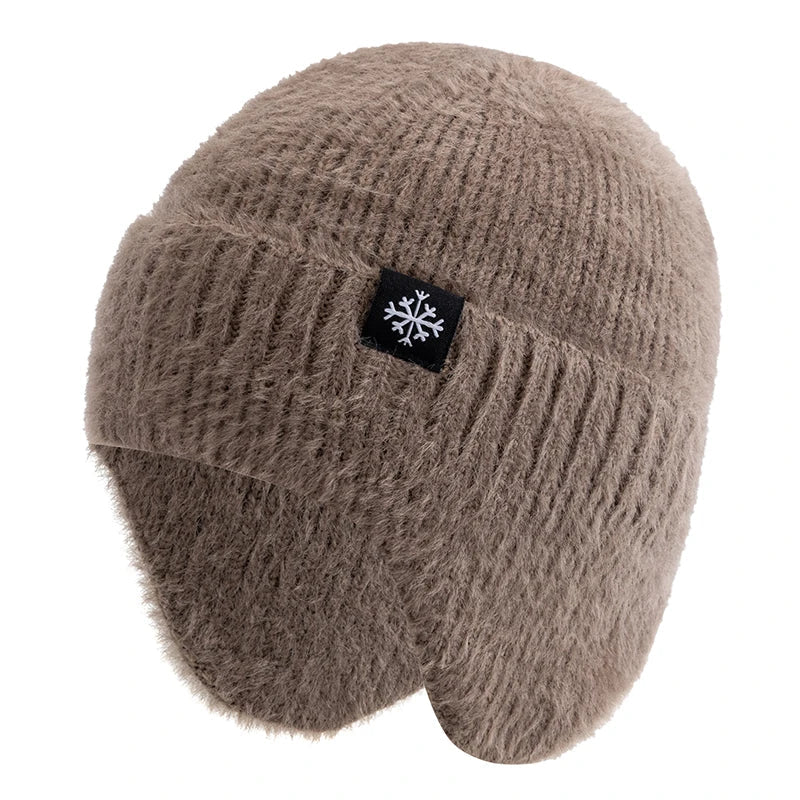 Winter Hat Candy Colors Fashion Faux Fur Knitted Hat Kpop Style Soft Beanie Hats Female Streetwear Cap - TINMICO