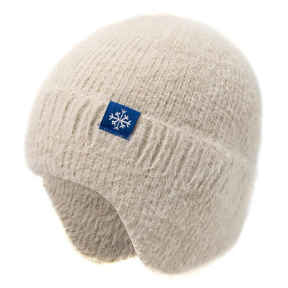 Winter Hat Candy Colors Fashion Faux Fur Knitted Hat Kpop Style Soft Beanie Hats Female Streetwear Cap - TINMICO