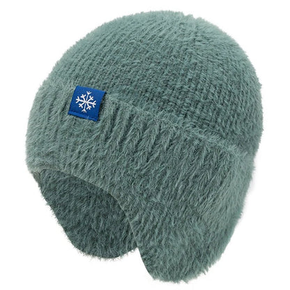 Winter Hat Candy Colors Fashion Faux Fur Knitted Hat Kpop Style Soft Beanie Hats Female Streetwear Cap - TINMICO