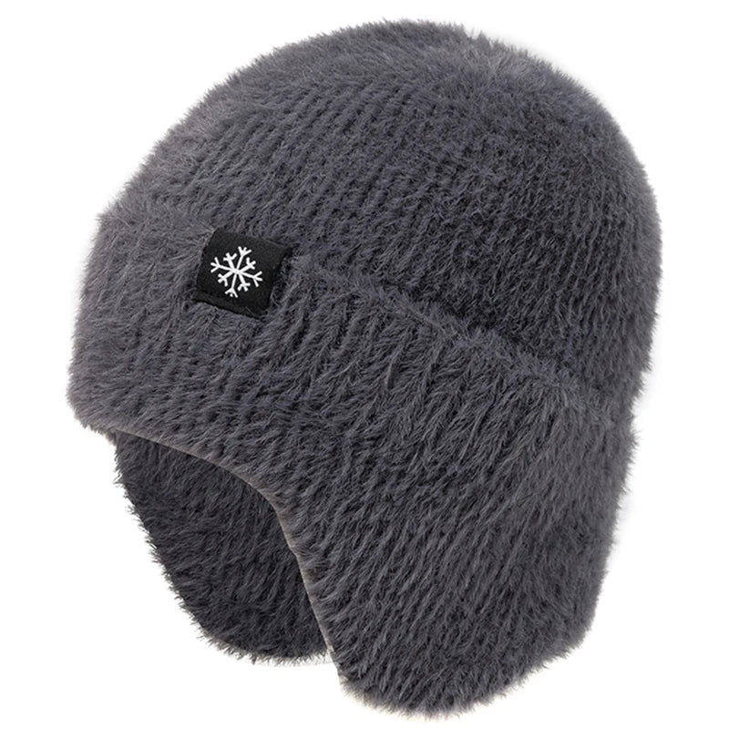 Winter Hat Candy Colors Fashion Faux Fur Knitted Hat Kpop Style Soft Beanie Hats Female Streetwear Cap - TINMICO