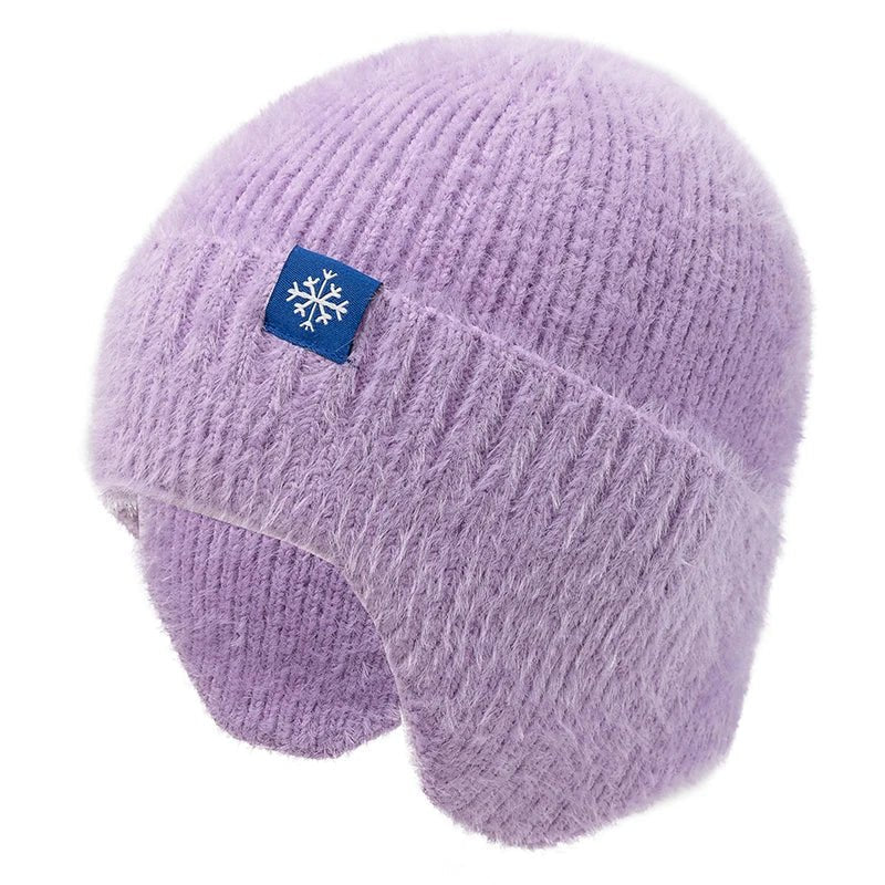 Winter Hat Candy Colors Fashion Faux Fur Knitted Hat Kpop Style Soft Beanie Hats Female Streetwear Cap - TINMICO