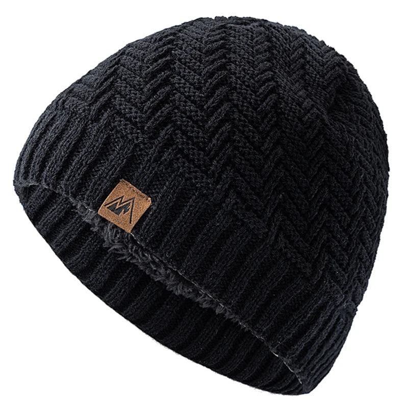 Winter Hats Fashion Knitted Hats For Men And Women Beanie Cap Outdoor Plush Fur Lined Warm Sports Hats | TINMICO - TINMICO