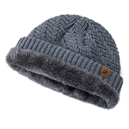 Winter Hats Fashion Knitted Hats For Men And Women Beanie Cap Outdoor Plush Fur Lined Warm Sports Hats | TINMICO - TINMICO