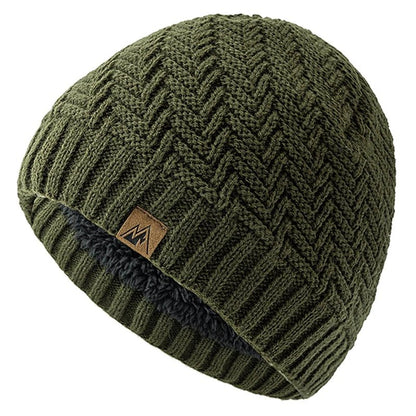 Winter Hats Fashion Knitted Hats For Men And Women Beanie Cap Outdoor Plush Fur Lined Warm Sports Hats | TINMICO - TINMICO