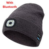 Wireless Bluetooth music knitted hat new outdoor led lighting rechargeable detachable luminous sleeve cap - TINMICO
