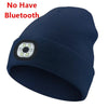 Wireless Bluetooth music knitted hat new outdoor led lighting rechargeable detachable luminous sleeve cap - TINMICO