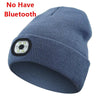 Wireless Bluetooth music knitted hat new outdoor led lighting rechargeable detachable luminous sleeve cap - TINMICO