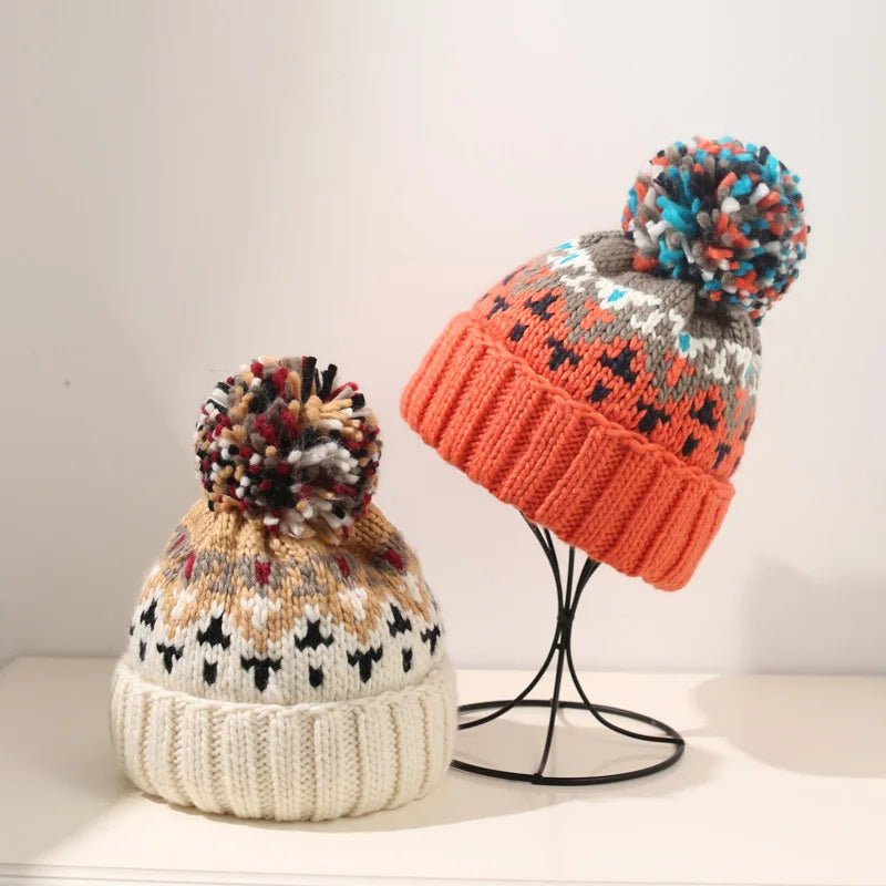 Woman Winter Hat Autumn Beanies With Pompom Warm Wool Skullies Wholesales acrylic beanies winter hat for woman TINMICO - TINMICO