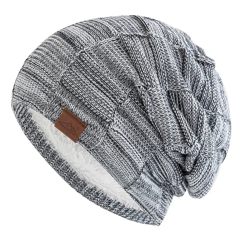 Women Winter Hats Fashion Slouchy Warm Beanie Fashion Female Multicolor Mixing Color Design Knitted Cap | TINMICO - TINMICO