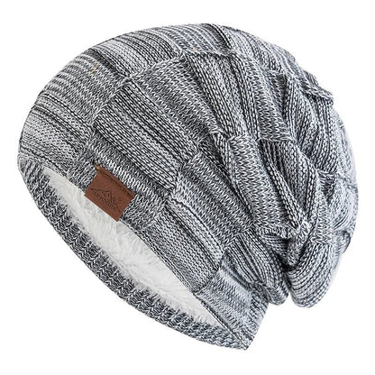 Women Winter Hats Fashion Slouchy Warm Beanie Fashion Female Multicolor Mixing Color Design Knitted Cap | TINMICO - TINMICO