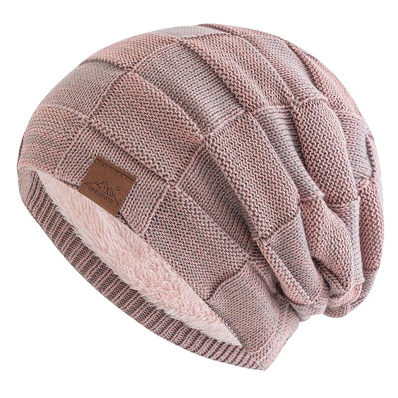 Women Winter Hats Fashion Slouchy Warm Beanie Fashion Female Multicolor Mixing Color Design Knitted Cap | TINMICO - TINMICO
