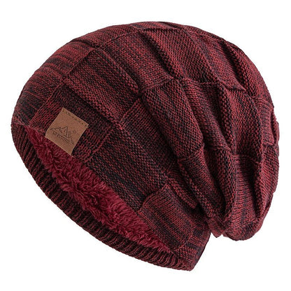 Women Winter Hats Fashion Slouchy Warm Beanie Fashion Female Multicolor Mixing Color Design Knitted Cap | TINMICO - TINMICO