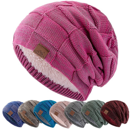 Women Winter Hats Fashion Slouchy Warm Beanie Fashion Female Multicolor Mixing Color Design Knitted Cap | TINMICO - TINMICO