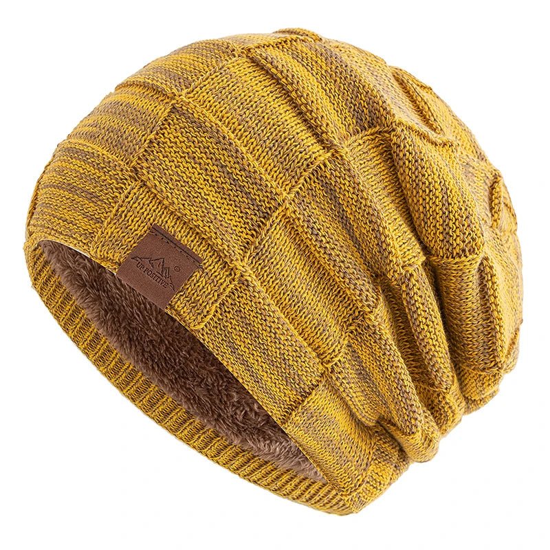 Women Winter Hats Fashion Slouchy Warm Beanie Fashion Female Multicolor Mixing Color Design Knitted Cap | TINMICO - TINMICO