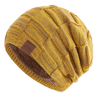 Women Winter Hats Fashion Slouchy Warm Beanie Fashion Female Multicolor Mixing Color Design Knitted Cap | TINMICO - TINMICO