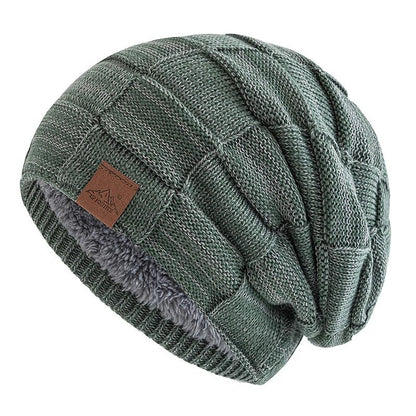 Women Winter Hats Fashion Slouchy Warm Beanie Fashion Female Multicolor Mixing Color Design Knitted Cap | TINMICO - TINMICO