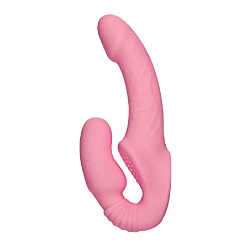 TINMICO 10 Speeds Strapless Dildo Vibrator Female Double Vibrating G Spot Adult Sex Toys for Women Couple Anal Prostate Massager,Vibrating G Spot Adult Sex Toys for Couple,Pink