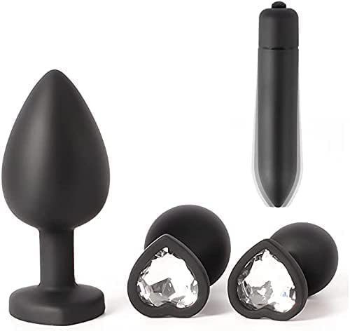 TINMICO 4pcs Soft Silicone Anal Plug Mini, Vibrator Butt Plug, Sex Toy for Men Women Gay Couples, Anal Stimulator,TMC Gift