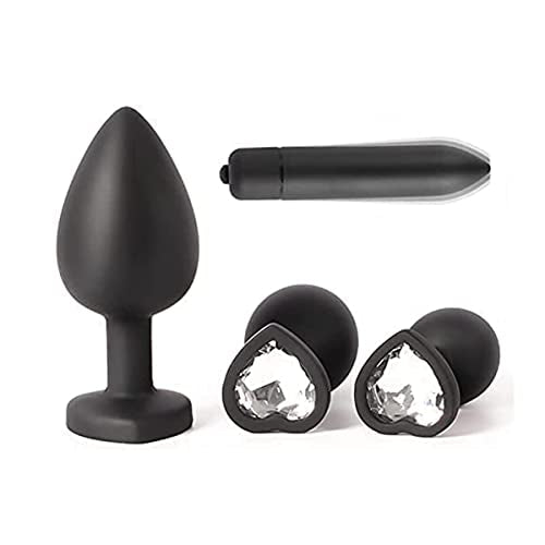 TINMICO 4pcs Soft Silicone Anal Plug Mini, Vibrator Butt Plug, Sex Toy for Men Women Gay Couples, Anal Stimulator,TMC Gift