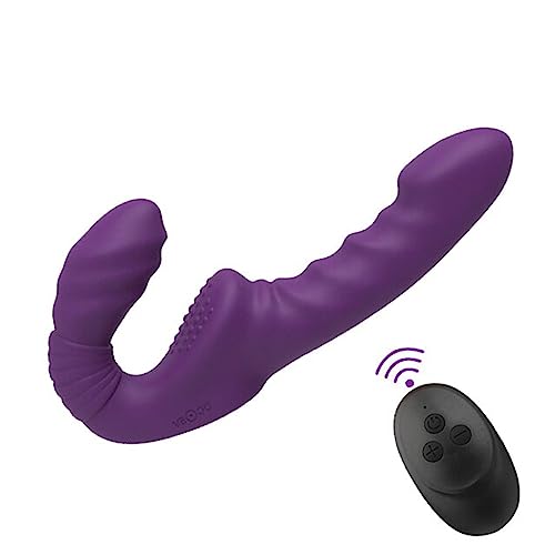 TINMICO Dildo Anal Vibrator Strap-on for Husband and Wife Vibrators Woman with Control Couple Sexy Toys Masturbation,10 Speeds Modes, Purple