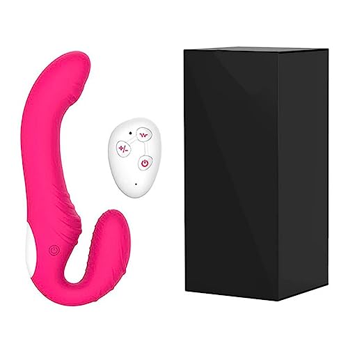 TINMICO 10 Speeds Strapless Strapon Dildo Vibrator Female Double Vibrating G Spot Adult Sex Toys for Women Couple Anal Prostate Massager, Random Color (Rose,Purple,Green,Black) (Black)