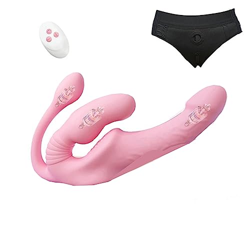 TINMICO Rechargeable Remote Control Powerful Vibrator for Clitoris Woman Strapon Women to Men Dildos Erotic Toys Aldult Lesbian Massager,Vibrating G Spot Adult Sex Toys for Couple,Pink