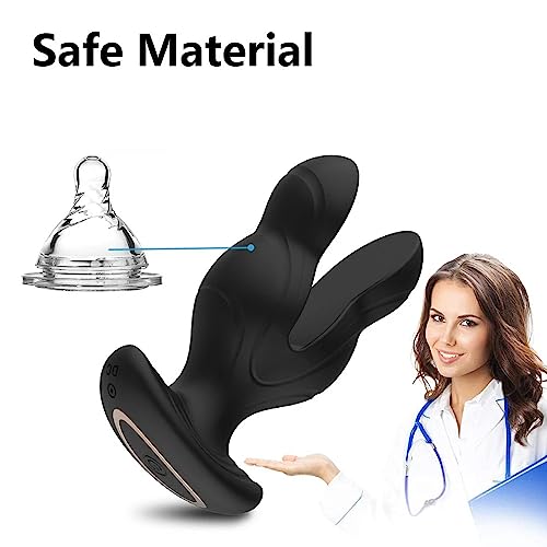 TINMICO Remote Control Vibrating Butt Plug Men Electric Shock Anal Expansion Vibrator Wireless Prostate Massager Clitoral G-Spot, Sex Toy for Men Women,Gift for Friends