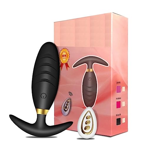 TINMICO Butt Anal Plug Vibrators Prostate Massager with Wireless Remote Control Vibrator Dildo Anal Toys for Women Men,Random Color(Black,Pink) (Black)