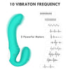 TINMICO 10 Speeds Strapless Strapon Dildo Vibrator Female Double Vibrating G Spot Adult Sex Toys for Women Couple Anal Prostate Massager, Random Color (Rose,Purple,Green,Black) (Black)