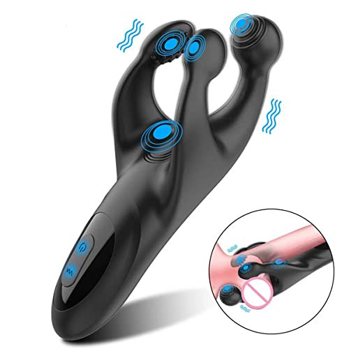 TINMICO Penis Delay Trainer Erection Exerciser Glans Stimulater Massager Mens Vibrator Masturbator Toys for Men,3 Massage Points Vibrating Penis Ring