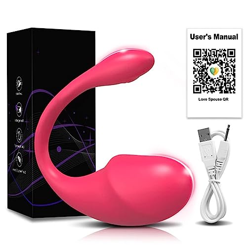 TINMICO Wireless Bluetooth G Spot Dildo Vibrator for Women APP Remote Control Vibrating Egg Female Sex Toys for Adults,Random Color (Red,Purple) (Red)