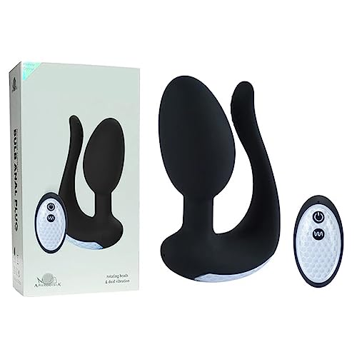 TINMICO Wireless Vibrating Anal Beads Butt Plug Prostate Massager Adults Clitoris Stimulator Vibrator Sex Toys,Gift for Women Men Couples. (Type 1), Random Color(Black,Purple)