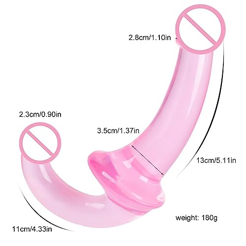 TINMICO Anal Dildo Double Penetration Strap-on Women to Men Sexual Penis Strap On Lesbian Female Masturbation,Random Color (Purple, Pink) (Pink)