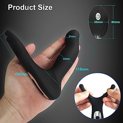 TINMICO Male Prostate Massage Vibrator Anal Plug Sex Toys for Men Wireless Control Silicone Delay Ejaculation Stimulator Butt Plug,Remote Control Vibrator with 10 Vibrations,Black