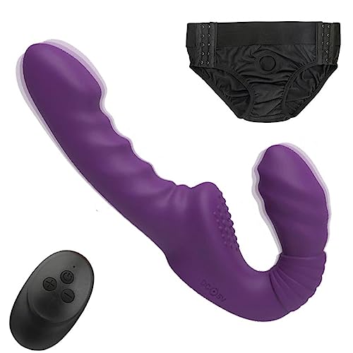 TINMICO Dildo Anal Vibrator Strap-on for Husband and Wife Vibrators Woman with Control Couple Sexy Toys Masturbation,10 Speeds Modes, Purple