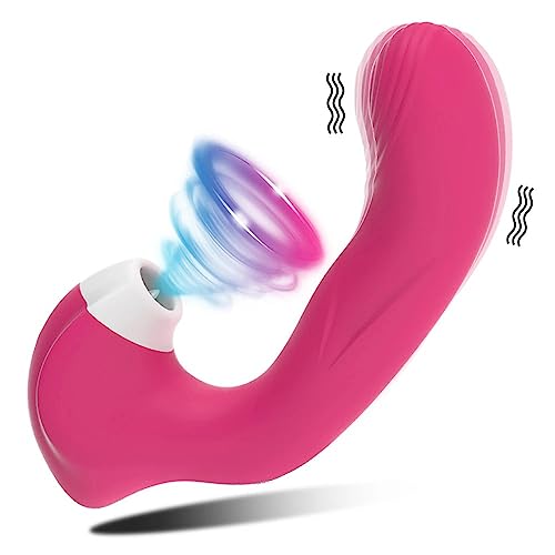 TINMICO Powerful Clitoral Sucking Licking Vibrators for Women G Spot Clit Sucker Rechargeable Dildo Sex Toys Female Couple,Random Color (Purle,Red). (Purle)