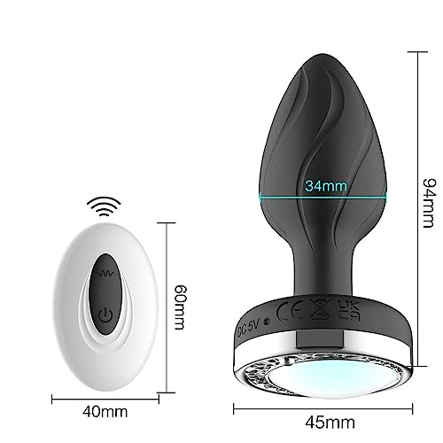 TINMICO Wireless Vibrating Anal Plug Female Sex Toy for Couples Butt Plug Women,10 Modes Anal Plug Vibrator Female Vibrators