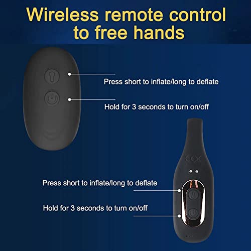 TINMICO Remote Control Male Prostate, Massager Inflatable Anal Plug, Vibrating Butt Plug Anal Expansion Vibrator,Anal Toys Powerfull Vibrator for Men Women, TMC Gift