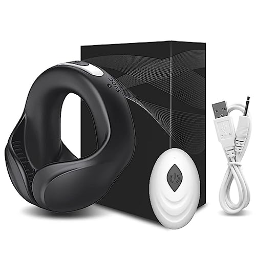 TINMICO Vibrating Penis Cock Ring Delay Ejaculation Erection Stimulator Sex Toys for Adult Couple Man Wireless Masturbators, Rechargable Silicone Penis Rings