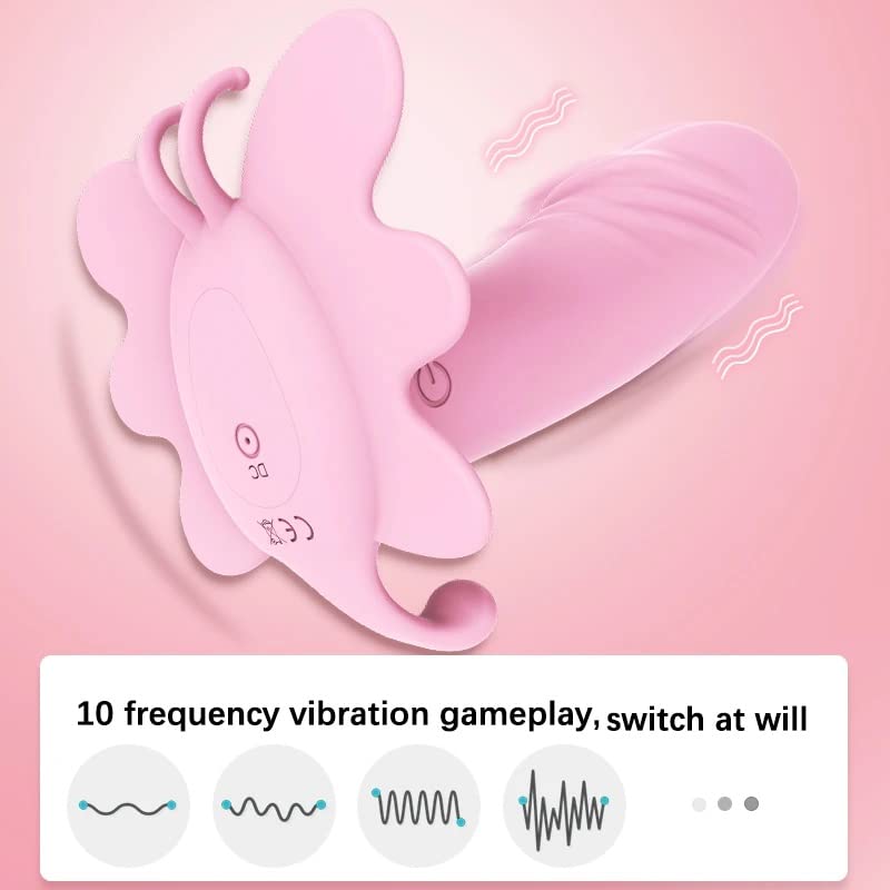 TINMICO Butterfly Vibrator for Women, Remote Control Dildo, Wearable Vibrating Panties, Female Masturbators, Massage Toys,Gift Women,Random Color (Light Purple)