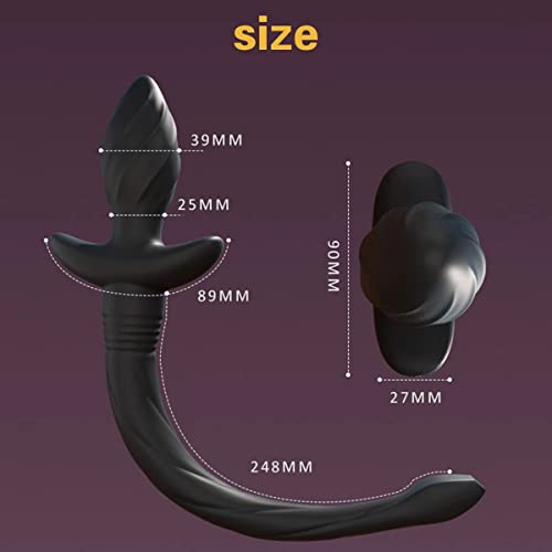 TINMICO Dog Tail Dog Anal Vibrator for Women Wireless Remote Dildo Anal Plug, 7 Vibrator Modes, Sex Toys for Adults G-spot,Gift