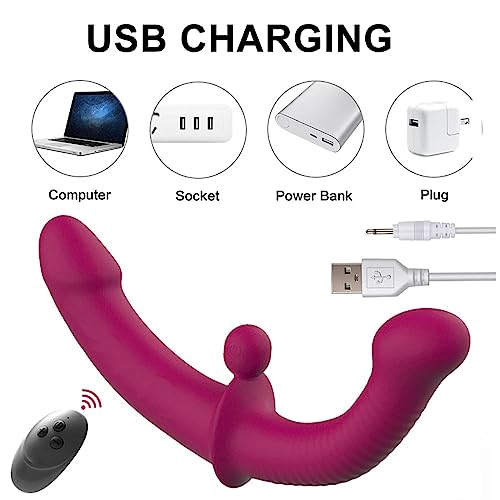 TINMICO Vibrator with Remote Control Strapon Double Sex Toys for Two Men and Women Sex Toys Gay Couple,Adult Sex Toys for Women,Lesbian