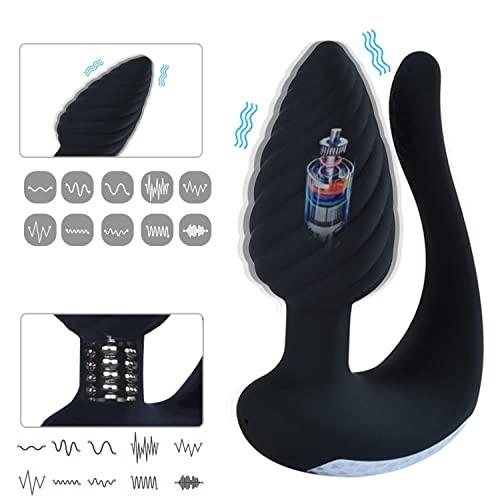 TINMICO Prostate Massager Adults Clitoris Stimulator, Wireless Vibrating Anal Beads Butt Plug Vibrator Sex,Gift for Women Men Couples and Gay.Gift for Friends