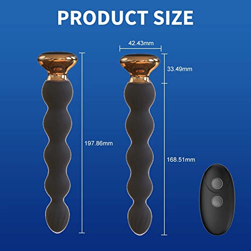 TINMICO Remote Control Prostate Massage Wireless Butt Plug Stimulator USB Charge Vibrators, 10 Speed Anal Vibrator Anal Beads Sex Toys for Men Women