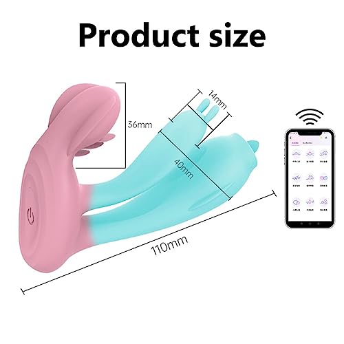 TINMICO Wireless Bluetooth Remote Control APP Dildo Heating Wearable Vaginal Panties Rabbit Vibrators Adult Women Clitoris Masturbators Sex Toy,Gift Women,Couble