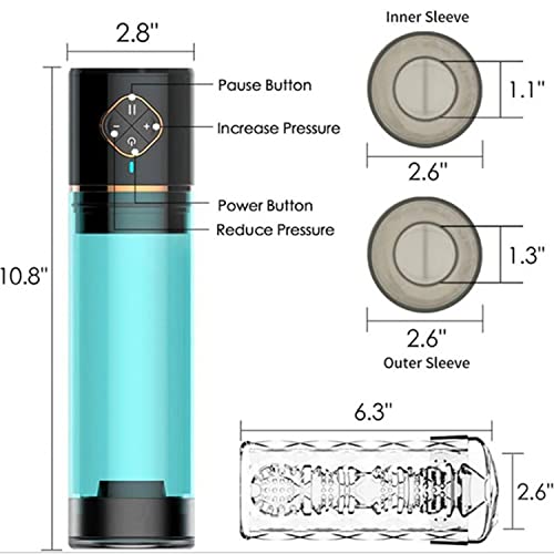 TINMICO Masturbator Automatic Rechargeable Penis, Penis Pump,Penis Enlargement Pump Sex Toys for Men (No Inner Cup),Gift for Men and Couble