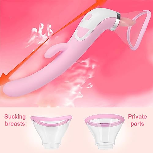 TINMICO Pussy Dildo Vibrators Adult Sex Toys for Nipple Sucker Licking Clit Stimulation Heating Vibrators for Women Intimate Good,Gift for Female, Pink