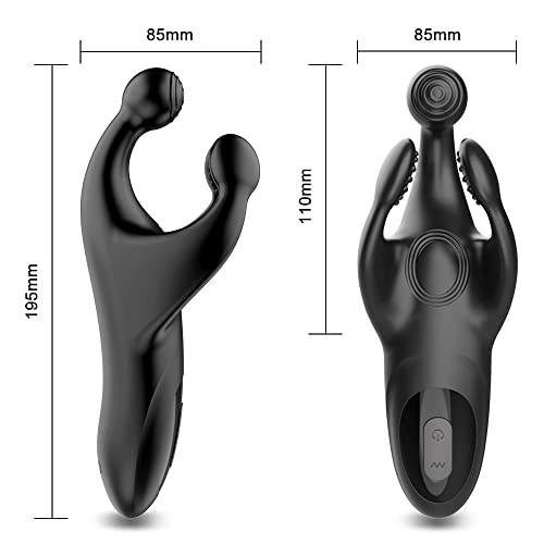 TINMICO Penis Delay Trainer Erection Exerciser Glans Stimulater Massager Mens Vibrator Masturbator Toys for Men,3 Massage Points Vibrating Penis Ring